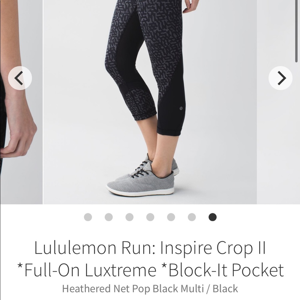 Lululemon Run Inspire II Crop Size 6